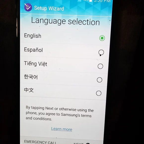 Samsung Smartphone with Black Display